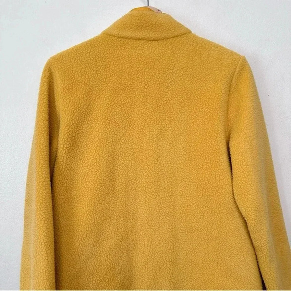 T by Talbots Womens Medium Yellow Snap Button  Teddy Casual Jacket - Picture 13 of 15